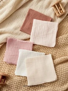 Cozy Pixies Pacote com 5 unidades de toalhas de ombro finas de algodão puro para bebês, ideais para primavera e verão. Também funcionam como babador multifuncional para recém-nascidos e estão disponíveis em diversas cores. Adequadas para todas as estações do ano e possuem certificação Oeko-Tex. - Multicolorido - Ver 1