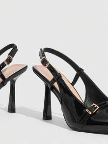 CUCCOO SZL Elegante spitze Pumps für Pendlerinnen - Schwarz - Übersicht 10