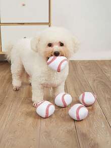 PETSIN 1 Đồ chơi thú cưng bằng vải nhung mềm mại, bền, chống cắn, chống mài mòn, có chuông kêu tích hợp để chơi tương tác, màu sắc sống động, hình bóng chày dễ thương, đồ chơi cho chó và mèo, thích hợp cho gia đình chủ nuôi thú cưng vào dịp Halloween, giải trí trong nhà và ngoài trời hàng ngày, đồ chơi giải trí cho thú cưng mọi mùa, đồ chơi nhai thú cưng vui nhộn, đồ chơi tương tác cho thú cưng, phụ kiện thiết yếu cho thú cưng - Nhiều màu - Xem 3