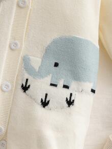 SHEIN Bộ áo liền quần cho bé sơ sinh với hình hươu cao cổ và voi dễ thương, chất liệu dệt kim mềm mại và thoải mái, phù hợp cho mặc hàng ngày, đi chơi, du lịch, nghỉ mát, ở nhà, nhà trẻ, giờ chơi, mùa thu/đông, Giáng sinh, tựu trường, quần áo mùa đông đa năng cho bé sơ sinh unisex, quần áo trẻ em tự nhiên, áo liền quần dài tay cho bé trai, quần áo trẻ em màu trung tính, áo liền quần dài tay và quần dài cho bé sơ sinh, quần áo trẻ em tự nhiên, quần áo trẻ em màu trung tính cho bé sơ sinh, áo liền quần unisex - Màu be - Xem 12