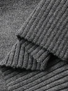 DAZY Tween Girl Fall/Winter New Loose Fit Gray Cardigan Sweater For Girls - Grey - View 8