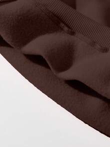 Sparklyn 1 套时尚休闲宽松落肩连帽衫和紧身打底裤套装，适合青少年女孩深色，时尚秋冬服装 - 咖啡棕 - 查看 8