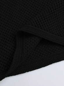 Franclia New Autumn/Winter Casual Elegant Personalized Shawl Collar Women Cardigan Sweater - Black - View 3