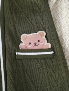 SHEIN 男婴秋季新款绅士风二合一连体衣 - 墨綠色 - 查看 5