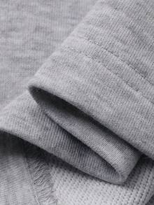 FRIFUL Women's Contrast Color Waist Patchwork Plaid Fabric Elastic Waist Drawstring Straight Leg Casual Loose Versatile Pants, Autumn/Winter - Grey - View 7