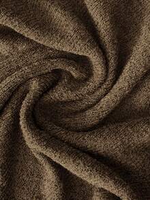 Lavishia Women's Crew Neck Ribbed Long Sleeve Fitted Knit T-Shirt, Versatile - Chocolate Brown - View 6