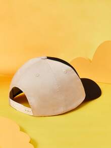 LOONEY TUNES X SHEIN Classic Cartoon Rabbit Print Contrast Color Baseball Cap - Black and White - View 3