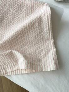 Elamini 女士低腰直筒休闲度假裤，学院风，春夏款 - 粉色 - 查看 4