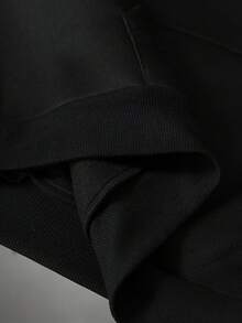 Manfinity Hypemode 男士字母刺繡寬鬆休閒套頭衛衣 Y2K 上衣 男士街頭風上衣 - 黑色 - 查看 7