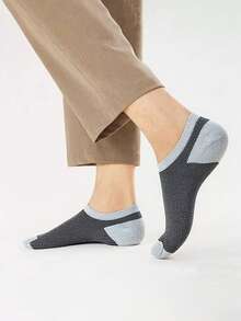 10 pares de calcetines deportivos para hombre, tines de corte bajo juveniles transpirables color combinado - Multicolor - Ver 4