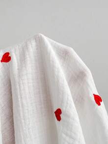 Comfortcana 女士休闲爱心刺绣吊带迷你连衣裙，夏季 - 紅色 - 查看 6