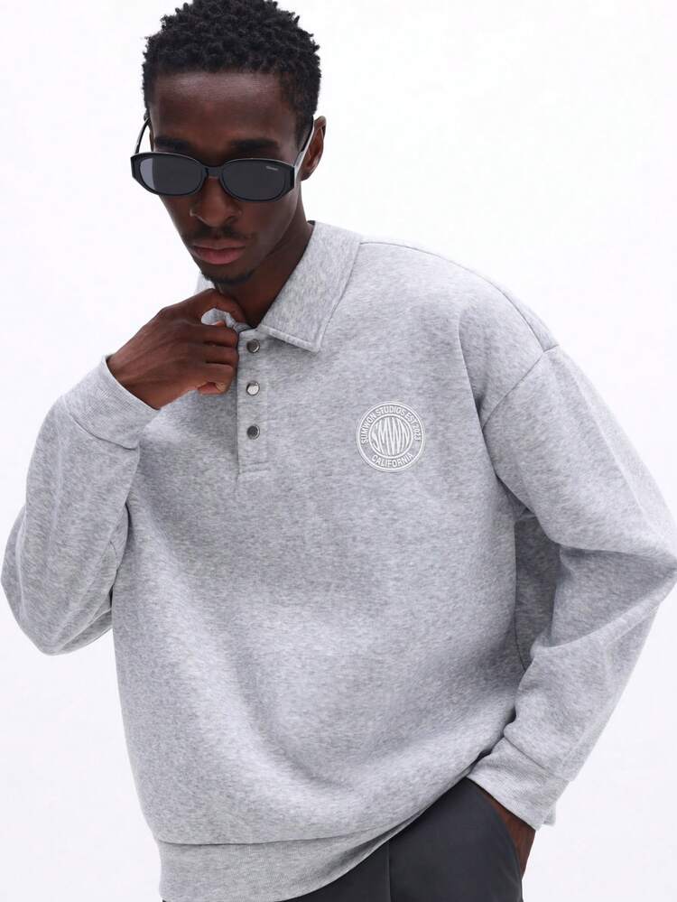 Long Sleeve Polo With Small Logo