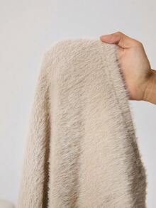 Solflare 2025 Nouvelle tenue de sortie décontractée pour l'automne/hiver, convient pour le quotidien, les fêtes, les trajets, le retour à l'école, les rendez-vous, la maison, les anniversaires et de multiples occasions. Peut être porté comme veste ou en couche. Décoration amovible de col en fourrure, tricot doux, décoration de boutons, couleur blé, manches longues, chaud et confortable, Top pour femmes grande taille