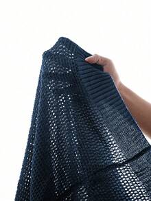 Manfinity Homme 男士休闲纯色针织毛衣 - 寶藍色 - 查看 8