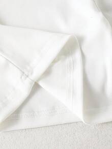 新生儿白色长袖T恤，百搭亲肤，简约风格，舒适上衣，多件装 - 白色 - 查看 5