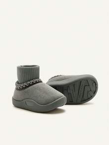 Cozy Pixies Autumn/Winter All-Match Casual Fashion Versatile Plush Thickened Warm Cute Soft Baby Snow Boots, Ankle Boots, Slippers - Army Green - View 8