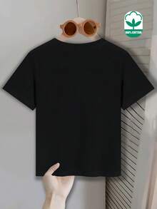 algodón puro boys  t shirts camisas para niño  boys clothes ropa de niño boy clothes boy clothes for kids graphic kids clothes boys boy clothes teen boy clothes boy shirts cute tops - Negro - Ver 2