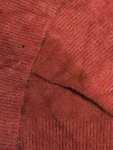 SHEIN Clasi 女士优雅串珠圆领毛衣，秋冬新年服装 - 紅木色 - 查看 6