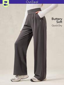 OutZeal Women Sports Pants Daily Casual Lounge Moisture Wicking Buttery Soft High Waist Straight Legs With Pockets