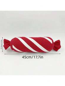 Cirelle 1 pieza Almohada decorativa suave y cálida con diseño de bastón de caramelo navideño, cojín decorativo navideño, almohada para decoración del hogar en época festiva