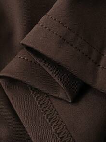 DAZY 女士户外修身吊带背心和休闲裤运动套装 - 咖啡棕 - 查看 3