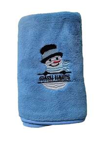 1pc Christmas Super Soft Embroidered Snowman Hand Towel, Suitable For Kitchen, Bathroom Decor And Gifts - Multicolor - View 8