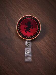HARRY POTTER X SHEIN 1 pieza Broche de acrílico con brillo y estampado de dibujos animados divertidos, extensible libremente, rotación de 360°, de moda y lindo, con cierre de fácil uso - Rojo - Ver 1