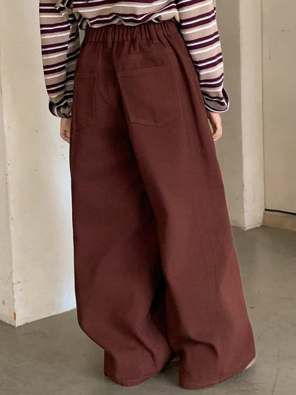 Tween Girls' Pocketed Loose Casual Versatile Wide Leg Jeans
