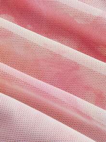 SHEIN MOD 正韻印花設計,荷葉邊設計露肩女裝連身裙 - 粉色 - 查看 7