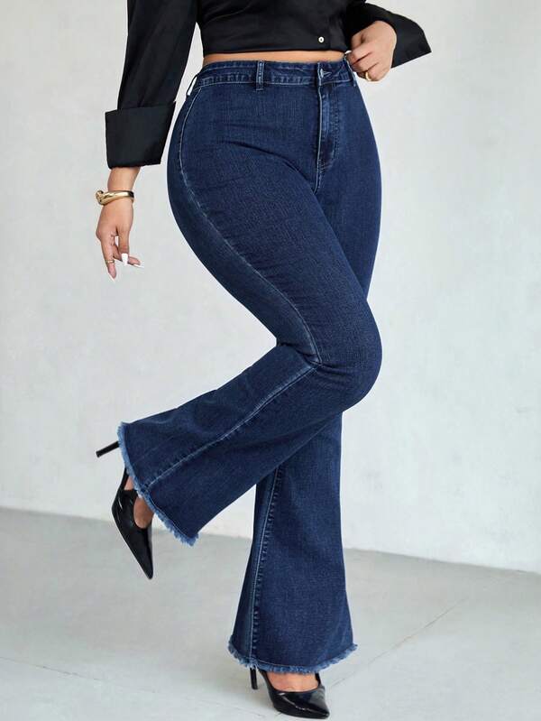 Firerie Loose-Fit Women's Flared Casual Jeans, Plus Size, Fall Women Clothes