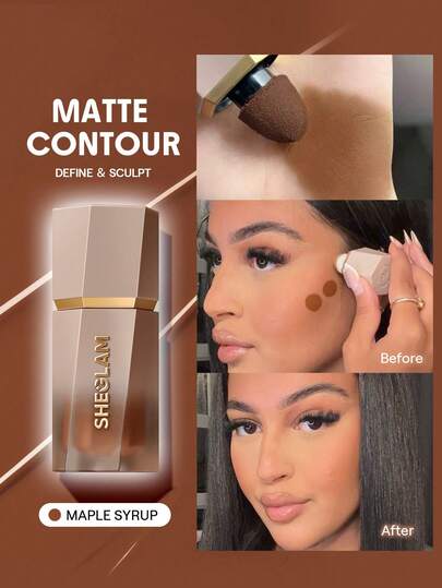 SHEGLAM Contour Liquide Sun Sculpt Au Sirop D'éRable Contour Liquide Non Gras Bronzant Naturel Longue DuréE Contouring Contour LéGer Marque Beauté Visage Maquillage CosméTique Pour Femmes Filles Parfait Pour Automne Hiver IdéAl Pour Y2K ÉLéGant Mode Adapté Pour Anniversaire Xmas PréSent FêTe PrêT Meilleure Couleur