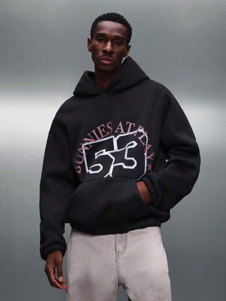 PLAYBOY X SUMWON Cropped Hoodie With Bunny Logo Print