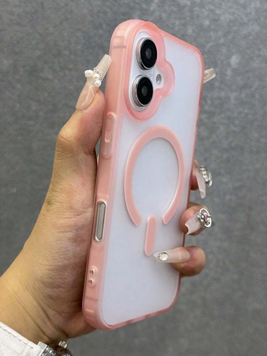 新款兼容苹果16Pro Max手机壳，多巴胺磨砂质感，兼容 17 Air 16手机壳，磁吸式高端手感，15Pro Niche 14网红款13超强防摔，12情侣款男女通用16Plus保护套 - 粉色 - 查看 1