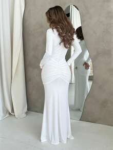 Jemour Váy dài nữ Melart Thu/Đông mới về - trắng - Xem 2