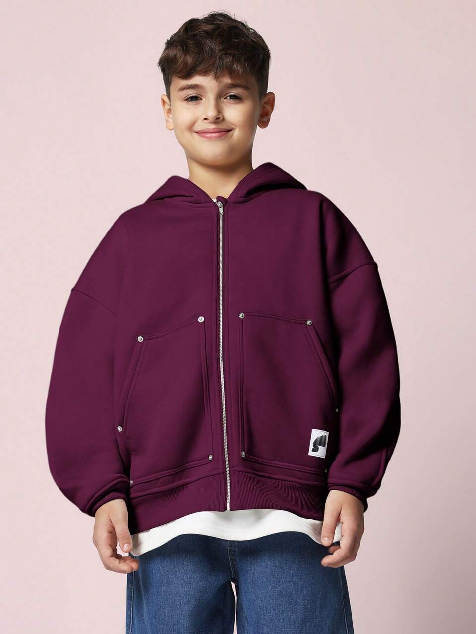 Oversized Zip Up Hoodie With Hood