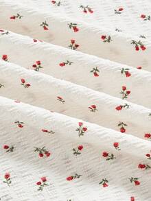 SHEIN MOD 印花拉皺胸a字裙