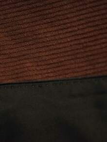 Manfinity Mode Men's Solid Color Lapel NeckLong Sleeve Casual Corduroy Blazer - Brown - View 5