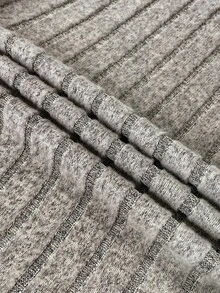 SHEIN Clasi 秋季大码休闲豹纹拼布连衣裙 - 灰色 - 查看 8