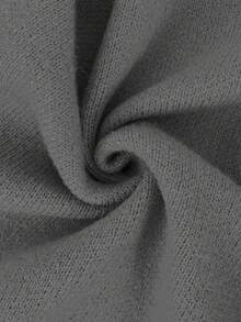 Franclia 女士优雅纯色罗纹高领修身长袖拉链上衣搭配弹力腰显瘦喇叭腿针织衫两件套，冬季 - 深灰色 - 查看 5