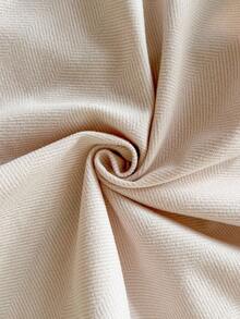 Modelyn Chaqueta elegante y versátil de talla grande con cuello redondo, manga larga, botones delanteros y ribete de color block