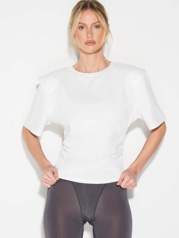 KIZN Shoulder Pad Crew Neck Tee