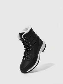 OUTDOORSY Giày bốt đi tuyết đế dày đa năng thời trang dành cho nữ, mùa đông - màu đen - Xem 1