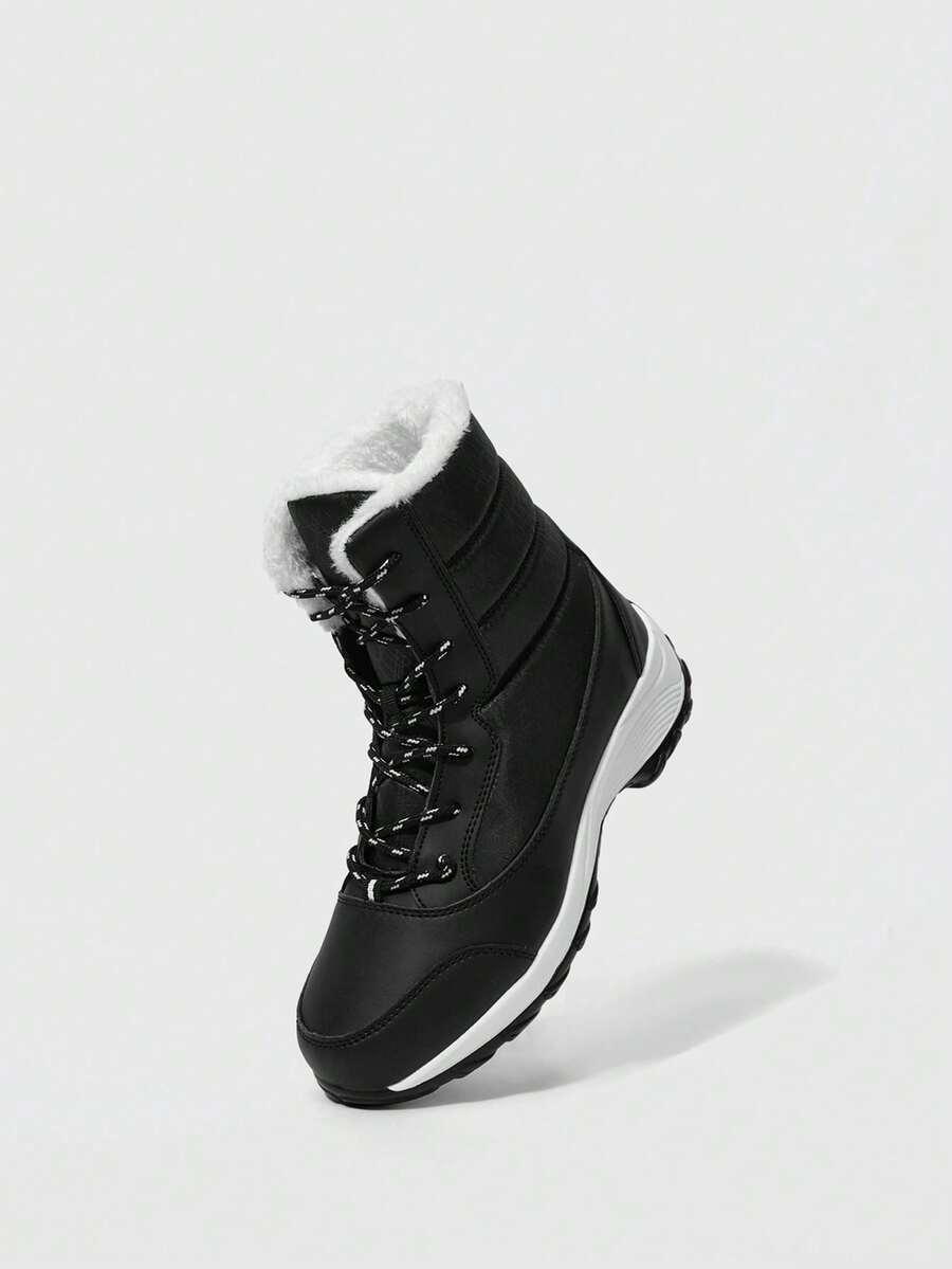 OUTDOORSY Giày bốt đi tuyết đế dày đa năng thời trang dành cho nữ, mùa đông - màu đen - Xem 1
