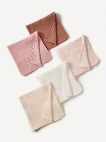 Cozy Pixies Pacote com 5 unidades de toalhas de ombro finas de algodão puro para bebês, ideais para primavera e verão. Também funcionam como babador multifuncional para recém-nascidos e estão disponíveis em diversas cores. Adequadas para todas as estações do ano e possuem certificação Oeko-Tex. - Multicolorido - Ver 11