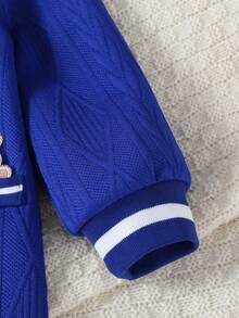 SHEIN Infant Boys' Autumn New Gentleman Style 2 In 1 Jumpsuit Baby Boy Korean Style Outfit Baby Boy Blue Jumpsuit Baby Boy Bow Tie Outfit Baby Boy Classic Outfit Baby Boy Full Sleeve Romper Baby Boy Gentleman Suit Blue Vintage Baby Boy Outfit