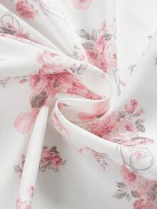 SHEIN MOD Women'S Printed Floral Patchwork Spaghetti Strap Dress - Multicolor - View 4