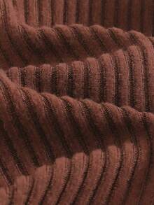 Cozy Pixies 2 pièces Ensemble Top à manches longues col rond avec nœud décoratif et pantalon droit à taille élastique pour bébé fille en patchwork à carreaux - Tabac - Voir 6