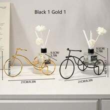 Tượng xe đạp 1/2 chiếc - Đồ trang trí nhà bằng sắt rèn phong cách hiện đại, Giá để chai nước hoa xe đạp sáng tạo, Thích hợp cho phòng khách, văn phòng, kệ sách, tủ trưng bày, phòng ngủ và trang trí bàn làm việc - Nhiều màu - Xem 10