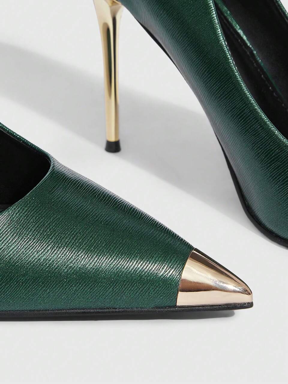 CUCCOO SZL Women's Pointed Toe Contrast Color Fashion High Heels, Versatile For Daily Wear For Christmas Spring Shoes