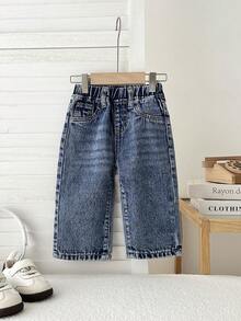 SHEIN Baby/Toddler Boys' Casual Soft Cute Blue Denim Cat Whiskers Loose Fit Baggy Jeans Fall Winter,Baby Basic Style Denim Pants,For Baby Dailywear Fall/Winter Clothes Outfits And Back To School Clothes,Boys Streetwear Outfits,Boy Christmas Outfits,Boys New Year Outfit,Stylish Clothing Collection,Winter Jeans,Toddler Jeans,Warm Jeans,2-Year-Old Boys Denim Jeans,Boys Casual Outfits,Graphic Jeans Boys,2000s Graphic Jeans - Medium Wash - View 5